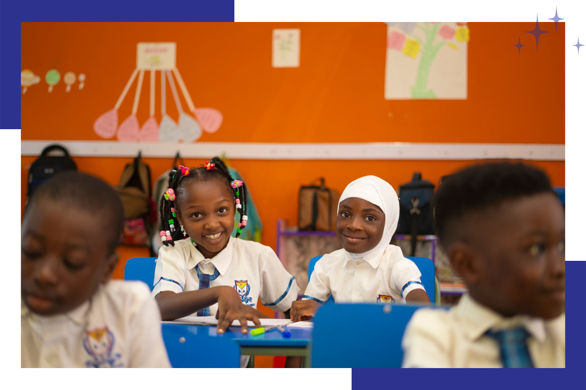 Lower Primary — engaged learners in a vibrant Noble Brains Academy classroom
