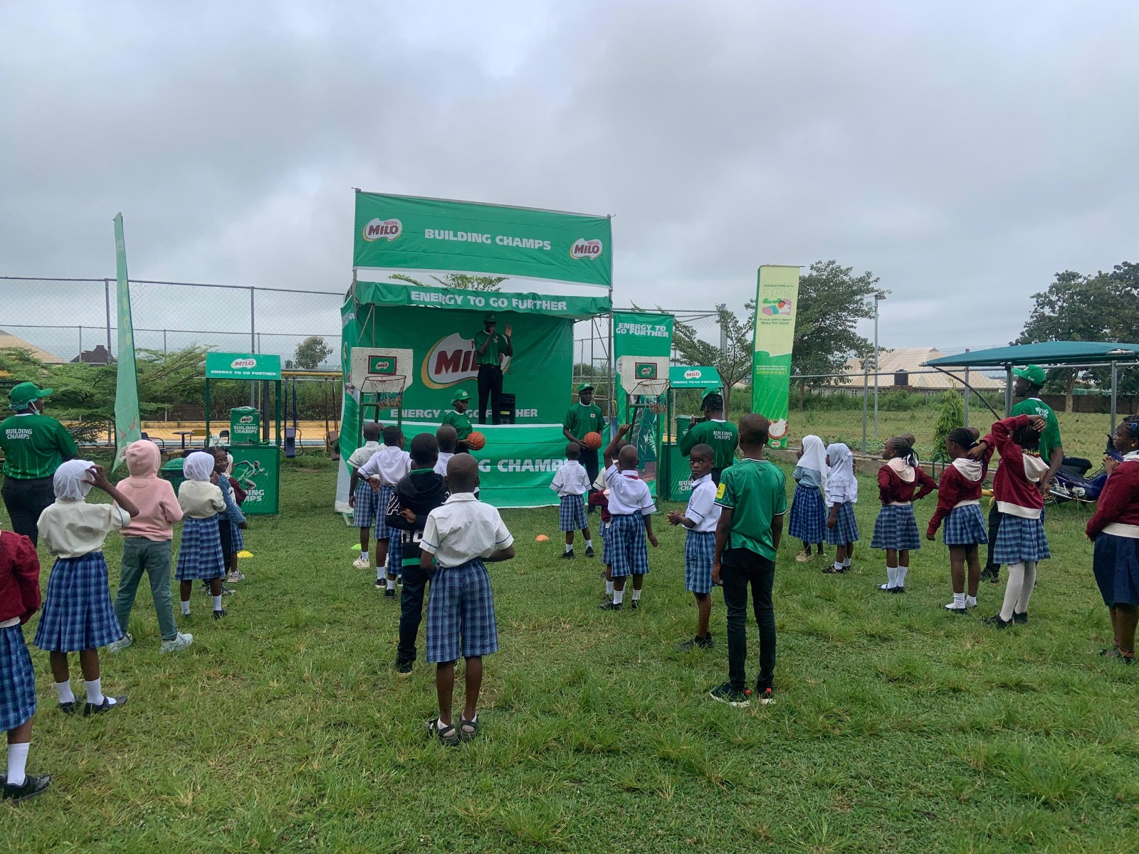 Nestle Milo Building Champs clinic on Noble Brains Academy field